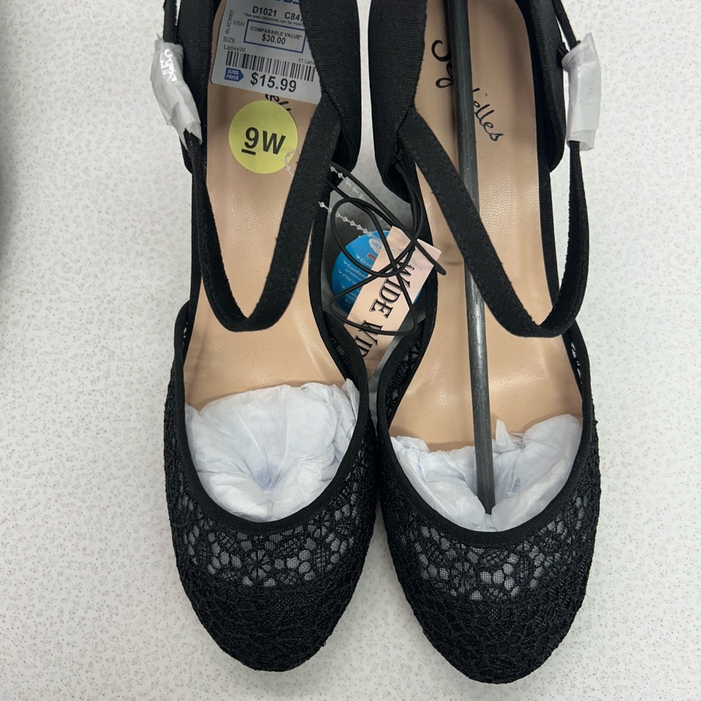 Elegant Black Lace Women's Shoes